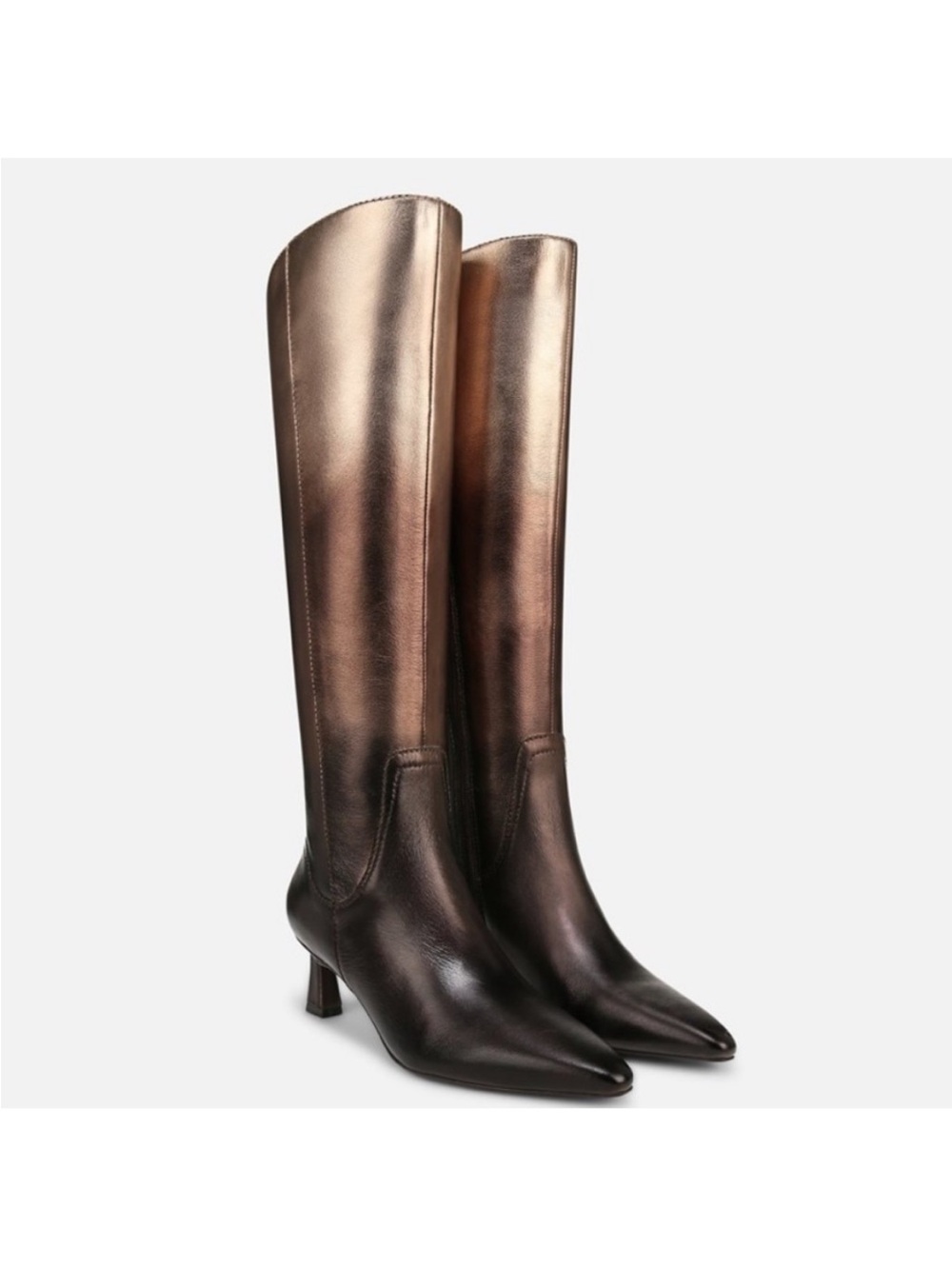 Naturalizer True Colors Ombré Metallic Extra Wide Calf Knee High Boots NWOB Flaw